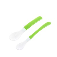 Bpa Free Eco Silicone Small Baby Toddlers Eating Food Feeding Training Spoon Set